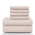 6Pc Microfiber Solid Sheet Set