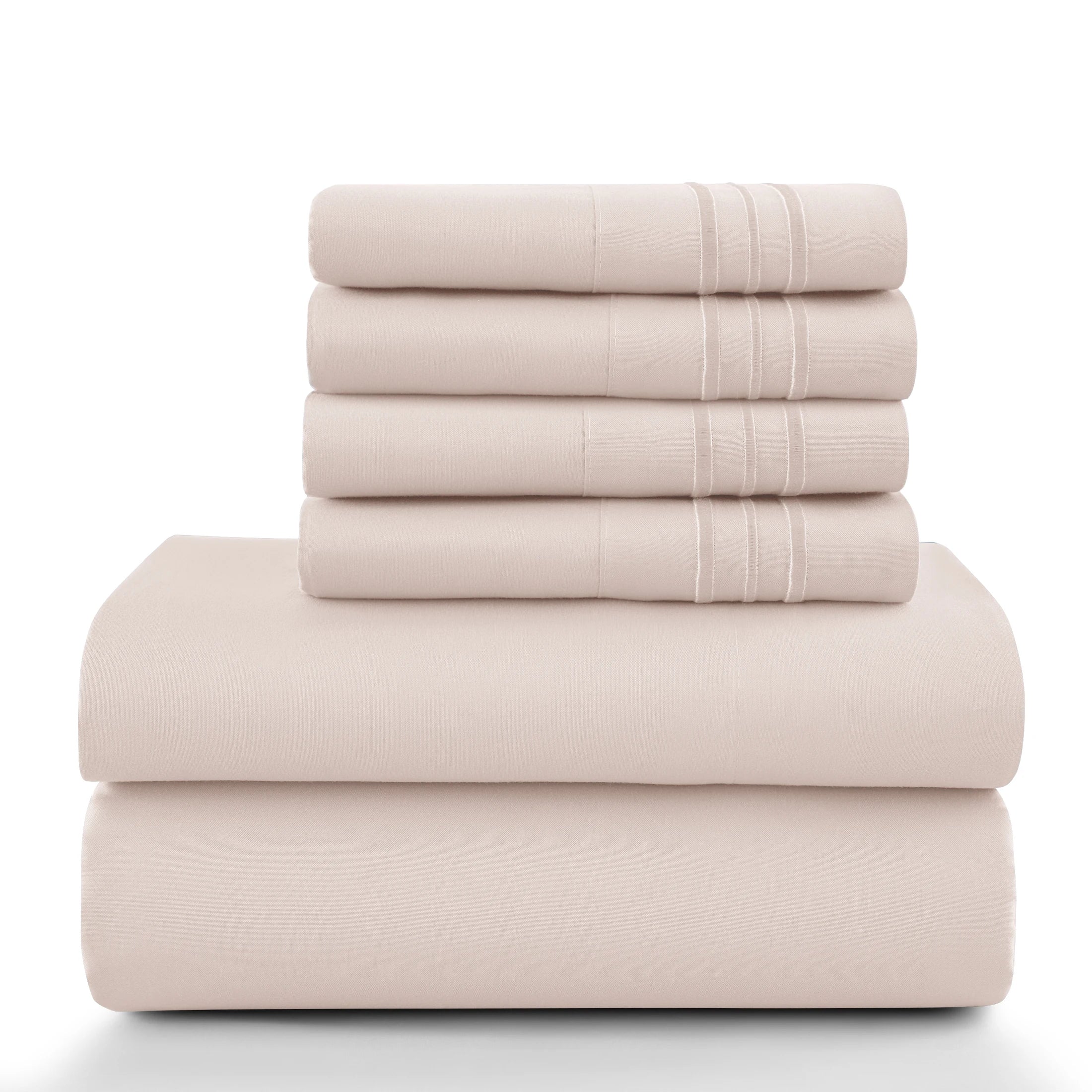 6Pc Microfiber Solid Sheet Set
