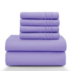 6Pc Microfiber Solid Sheet Set