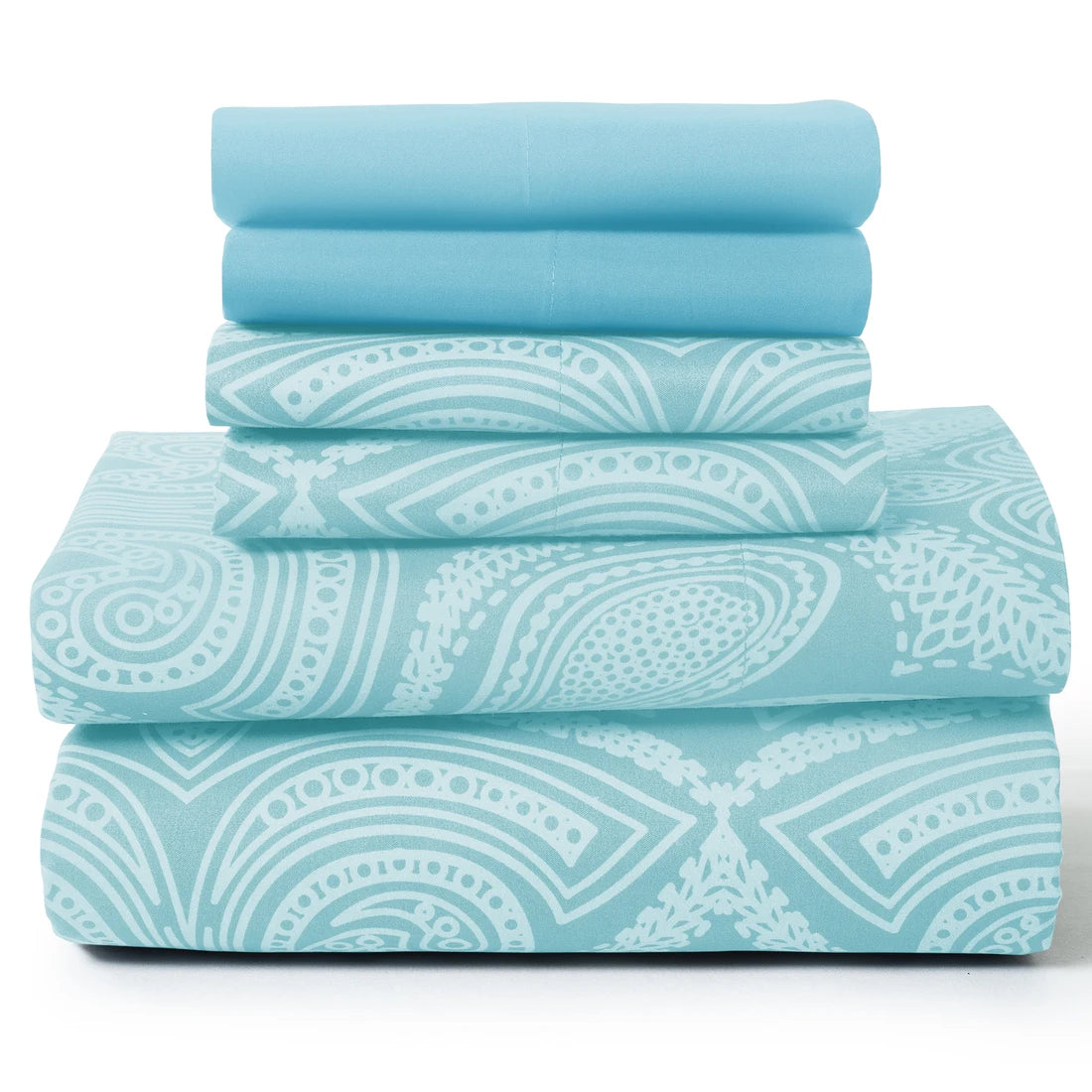 6Pc Paisley Microfiber Sheet Set