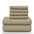 6Pc Microfiber Solid Sheet Set