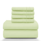 6Pc Microfiber Solid Sheet Set