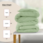 Down Comforter –  Duvet Insert with Box Stitch Design –  102" x 90"