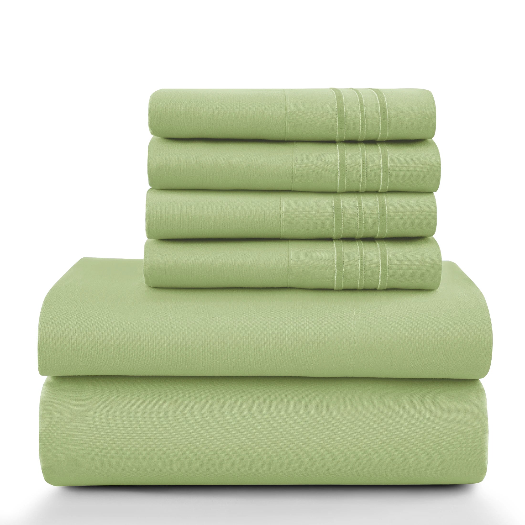 6Pc Microfiber Solid Sheet Set