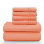 6Pc Microfiber Solid Sheet Set