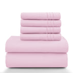 6Pc Microfiber Solid Sheet Set