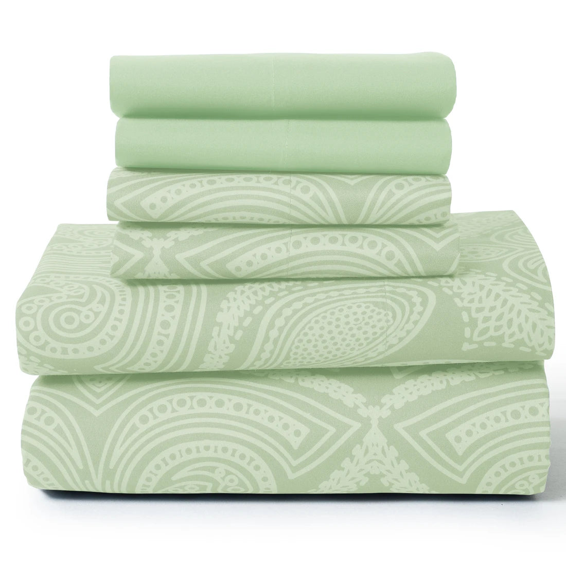 6Pc Paisley Microfiber Sheet Set