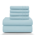 6Pc Microfiber Solid Sheet Set