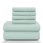 6Pc Microfiber Solid Sheet Set