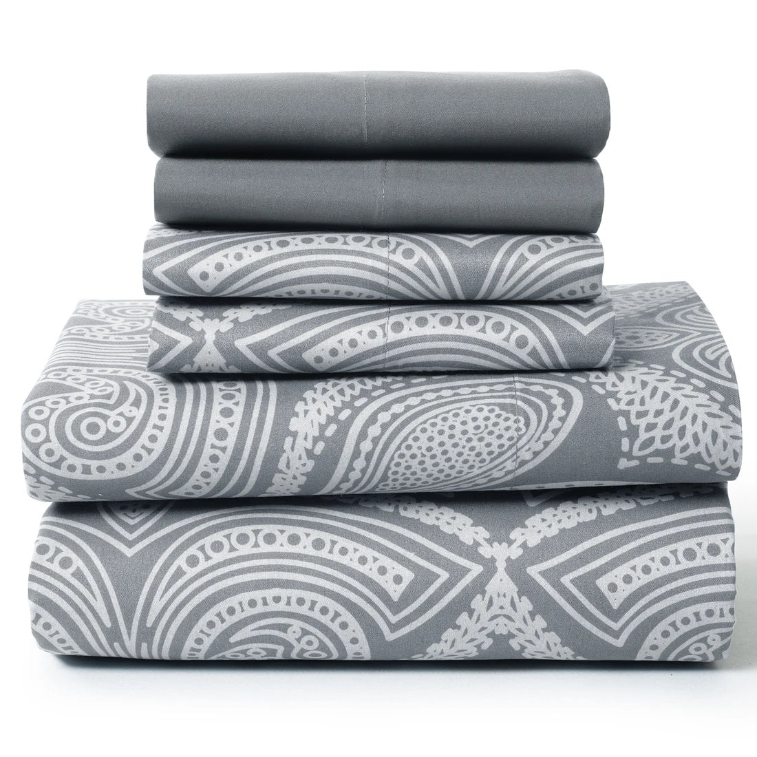 6Pc Paisley Microfiber Sheet Set