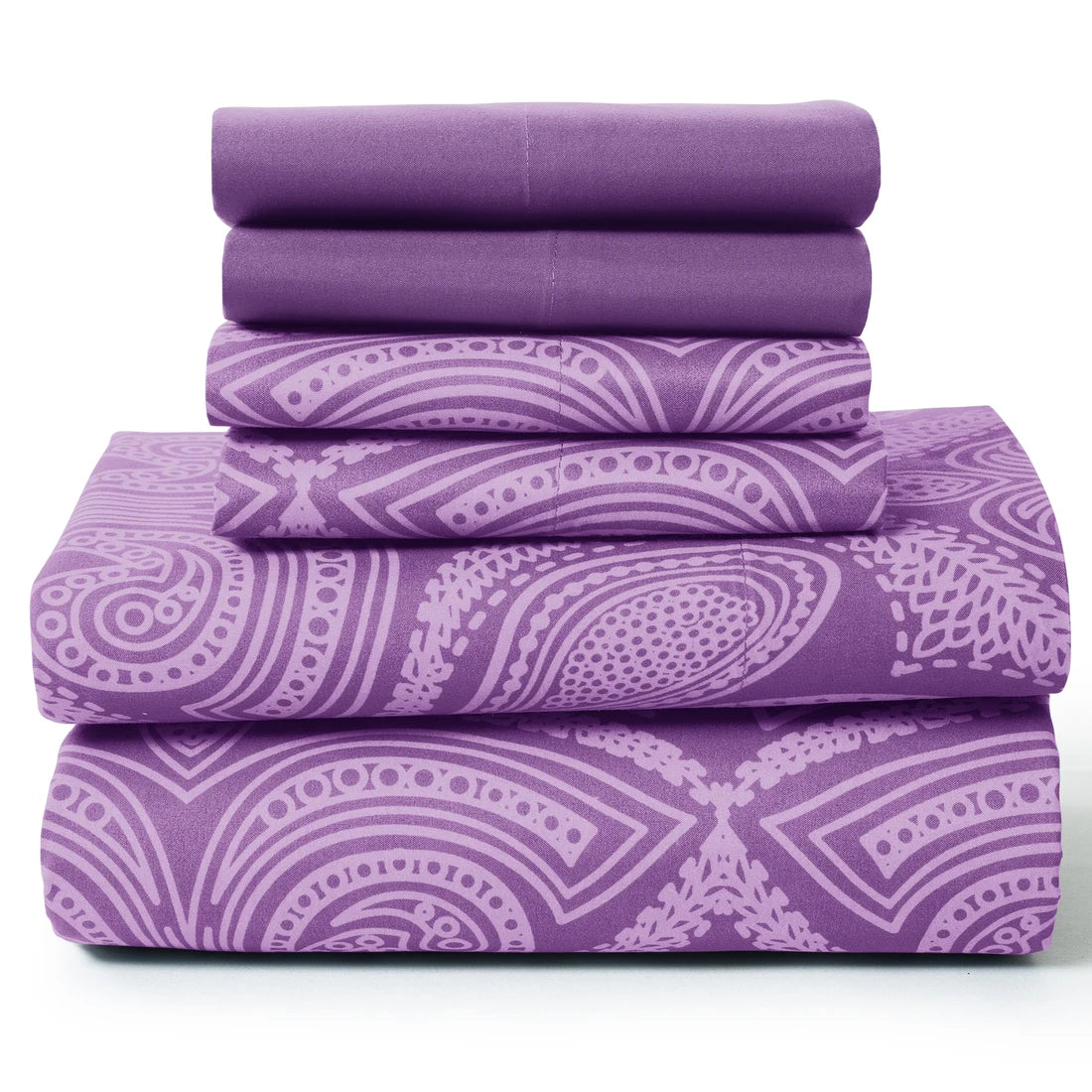 6Pc Paisley Microfiber Sheet Set