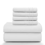 6Pc Microfiber Solid Sheet Set