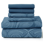 6Pc Paisley Microfiber Sheet Set