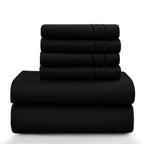 6Pc Microfiber Solid Sheet Set