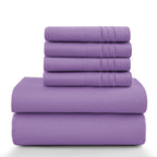 6Pc Microfiber Solid Sheet Set
