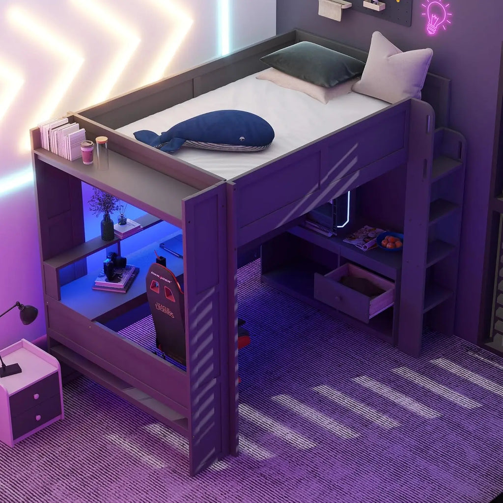 Full Wood Gaming Bed Desk