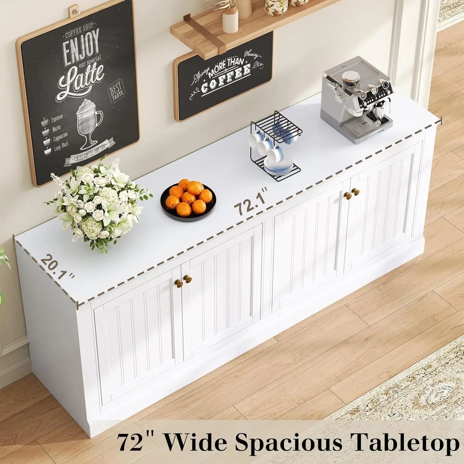 72"  Sideboard Buffet Cabinet
