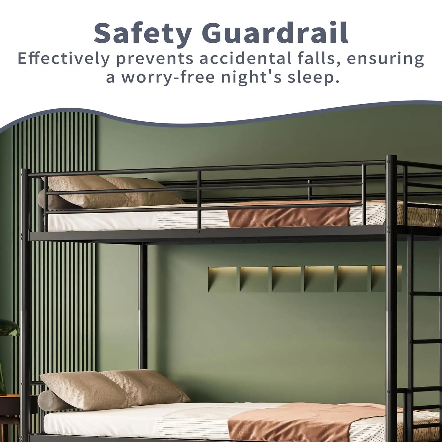 Twin Metal Bunk Bed With Trundle