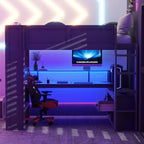 Full Wood Gaming Bed Desk