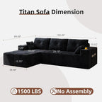 Sofa with Oversized Chaise