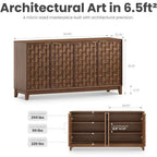 Sideboard Buffet Cabinet with 4-Door Storage