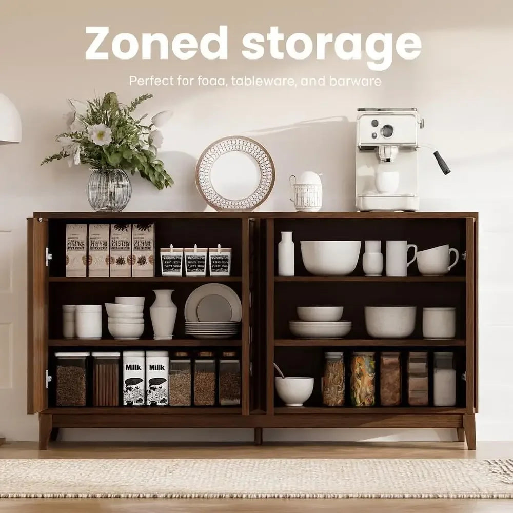 Sideboard Buffet Cabinet with 4-Door Storage