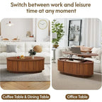 Walnut Oval Coffee Table