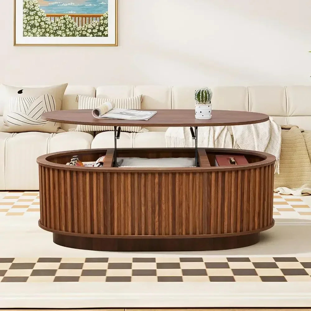 Walnut Oval Coffee Table