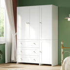 71" Wooden Armoire Wardrobe Cabinet