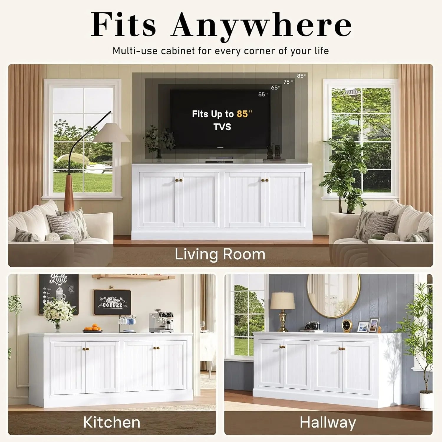 72"  Sideboard Buffet Cabinet