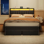 Bed Frame with Charging Station