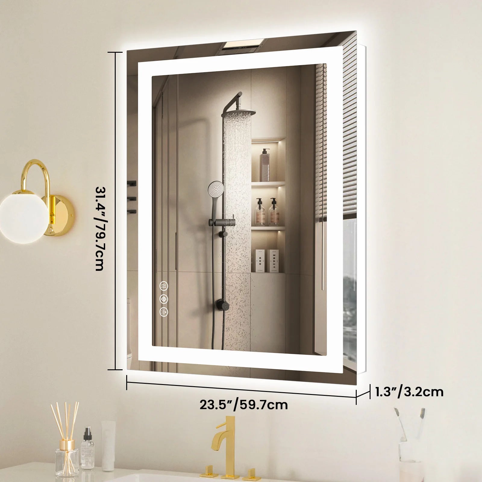 36"x 24" LED Bathroom Vanity Mirror