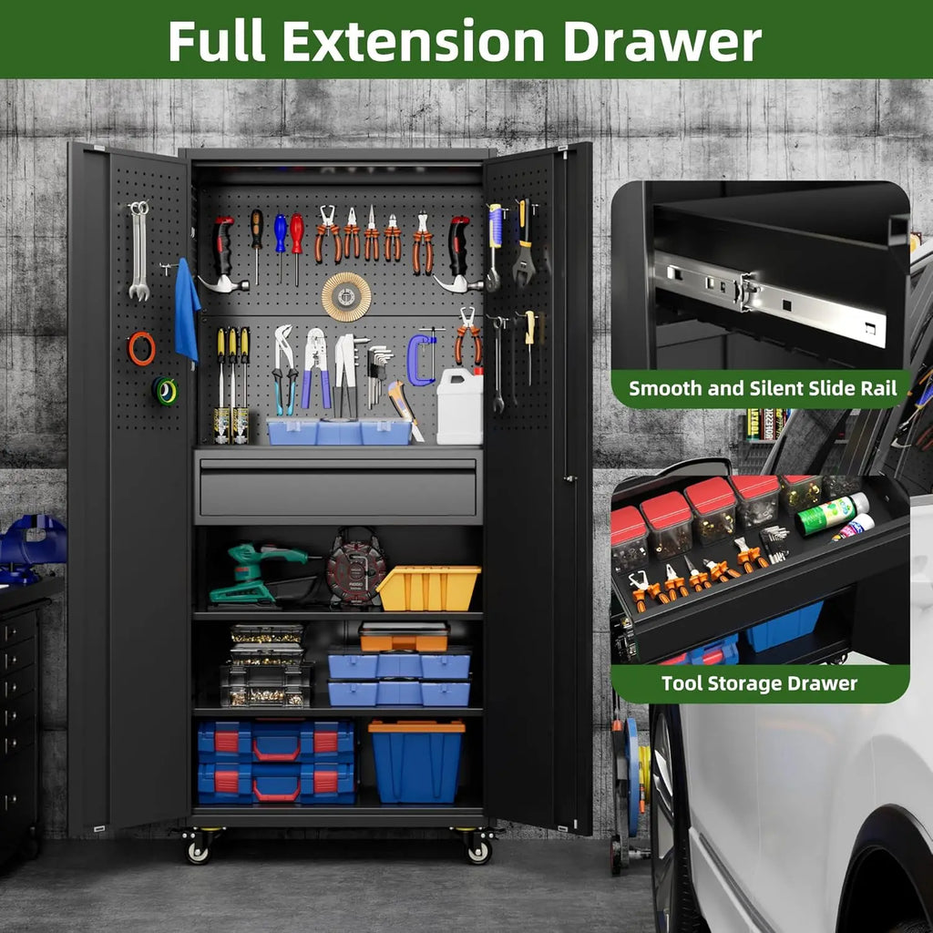 Garage Storage Cabinet, Metal Tool Storage Cabinet