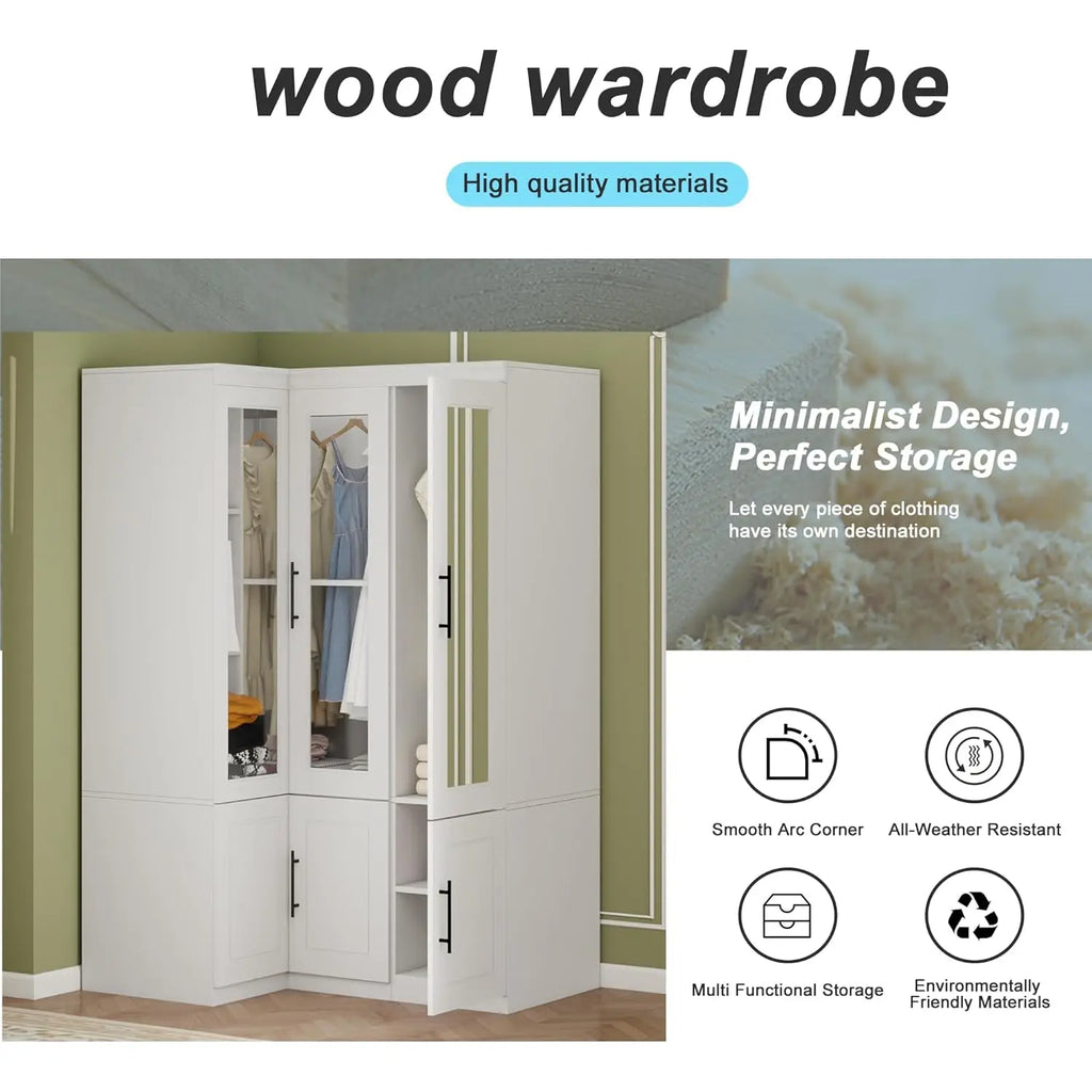Corner Armoire Wardrobe Closet