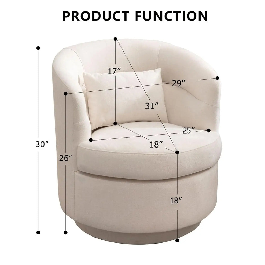 360° Swivel Barrel Chair Set 2