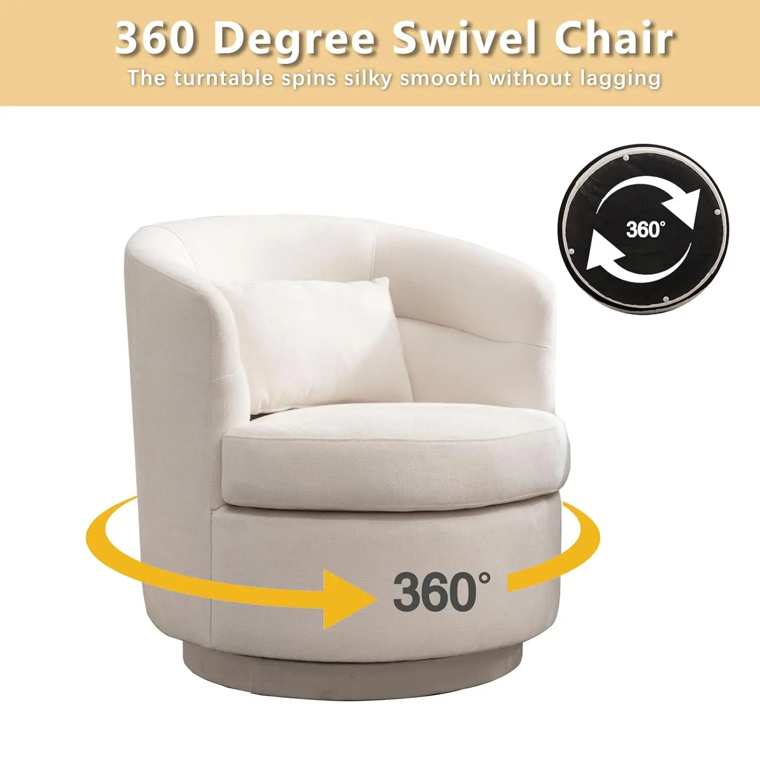 360° Swivel Barrel Chair Set 2