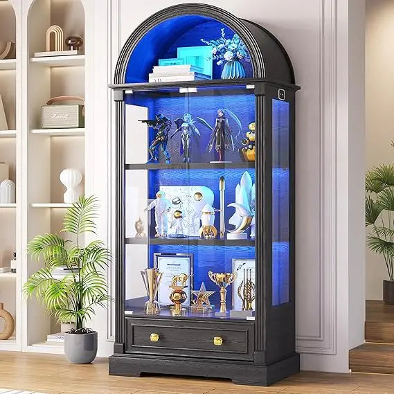 72 Tall Arched Display Cabinet with glass