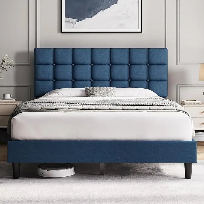 Upholstered Bed Frame,  Queen Bed