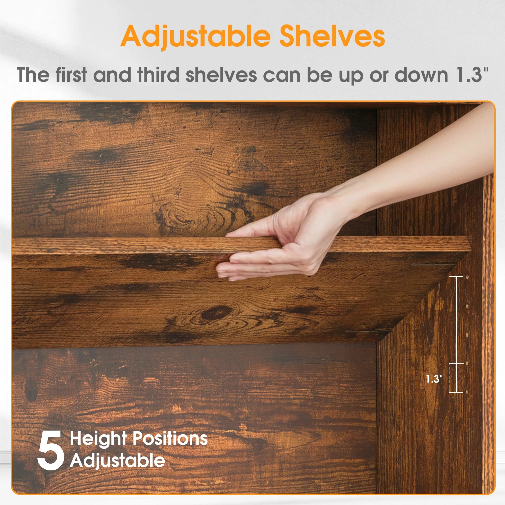 6 Shelf Wooden Bookcase