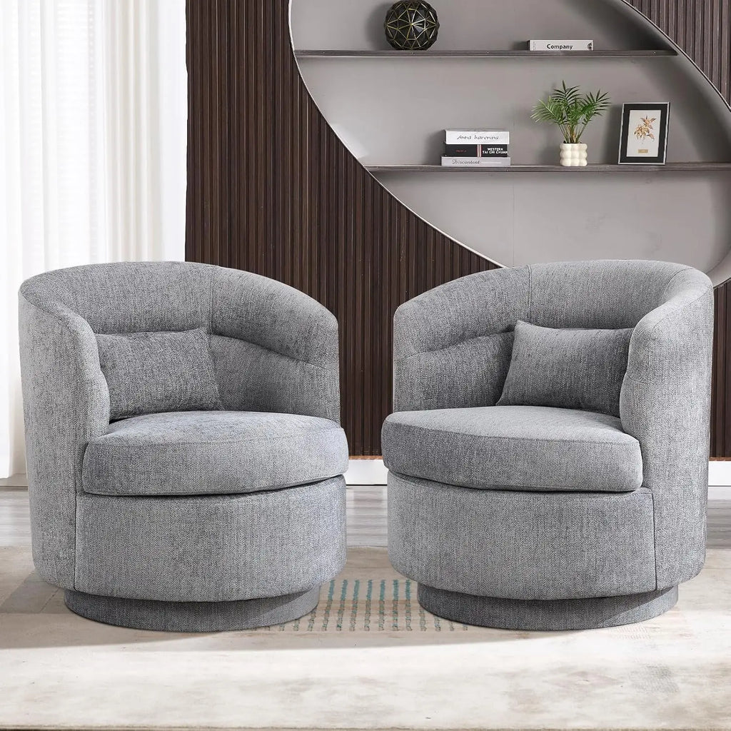 360° Swivel Barrel Chair Set 2