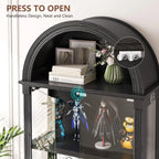 72 Tall Arched Display Cabinet with glass