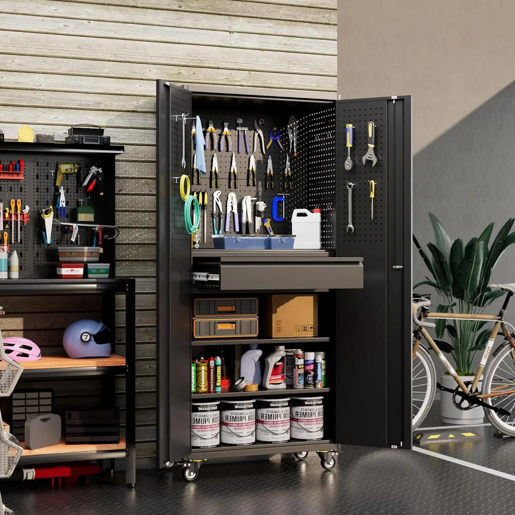 Garage Storage Cabinet, Metal Tool Storage Cabinet