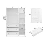 71" Wooden Armoire Wardrobe Cabinet