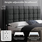Upholstered Bed Frame,  Queen Bed