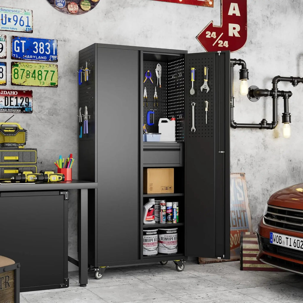 Garage Storage Cabinet, Metal Tool Storage Cabinet