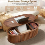 Walnut Oval Coffee Table