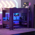 Full Wood Gaming Bed Desk