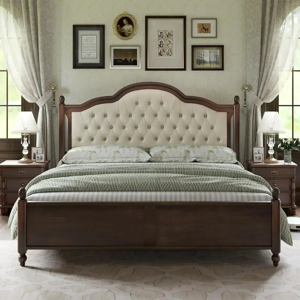 Queen Size,  Upholstered Tufted Headboard,
