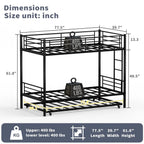 Twin Metal Bunk Bed With Trundle