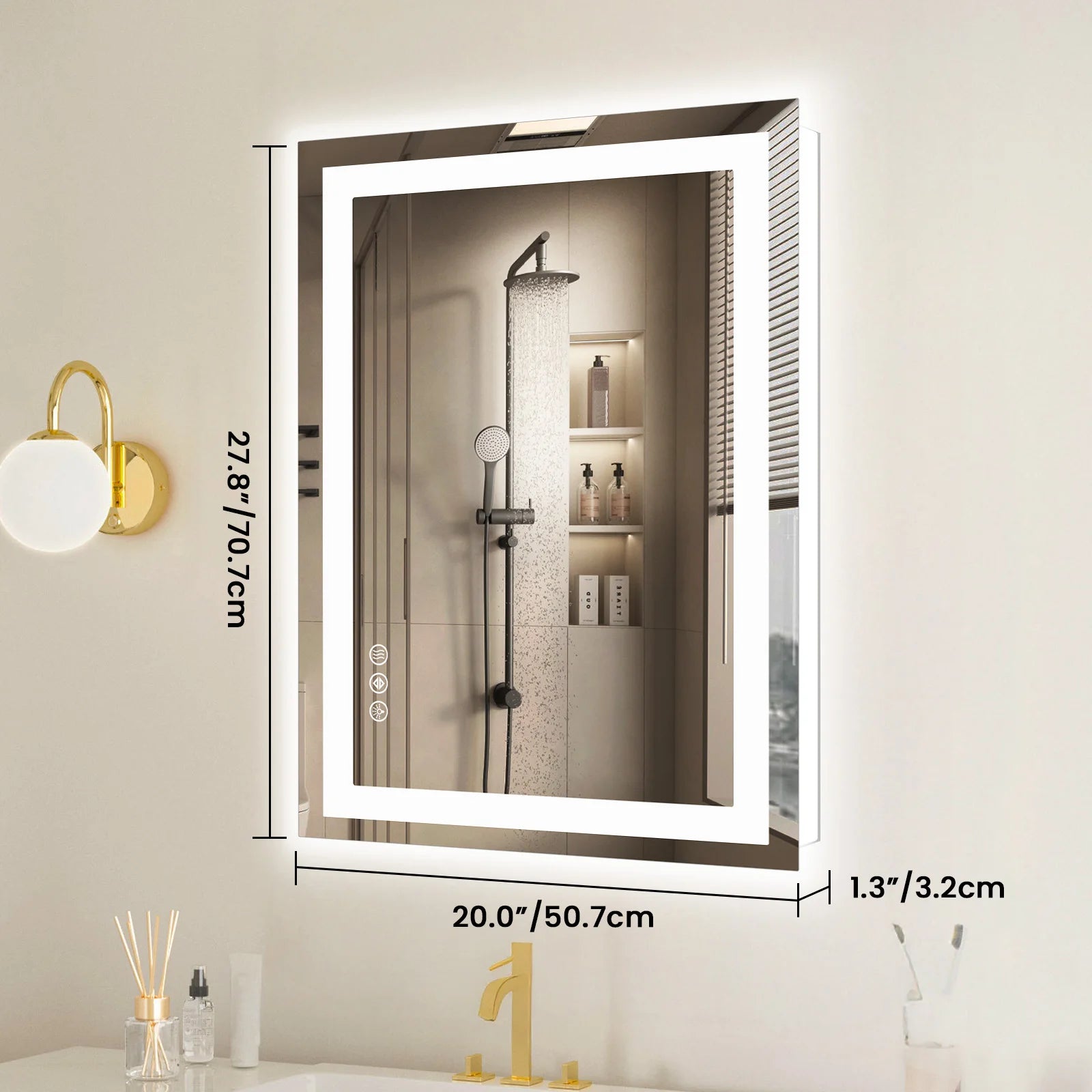 36"x 24" LED Bathroom Vanity Mirror